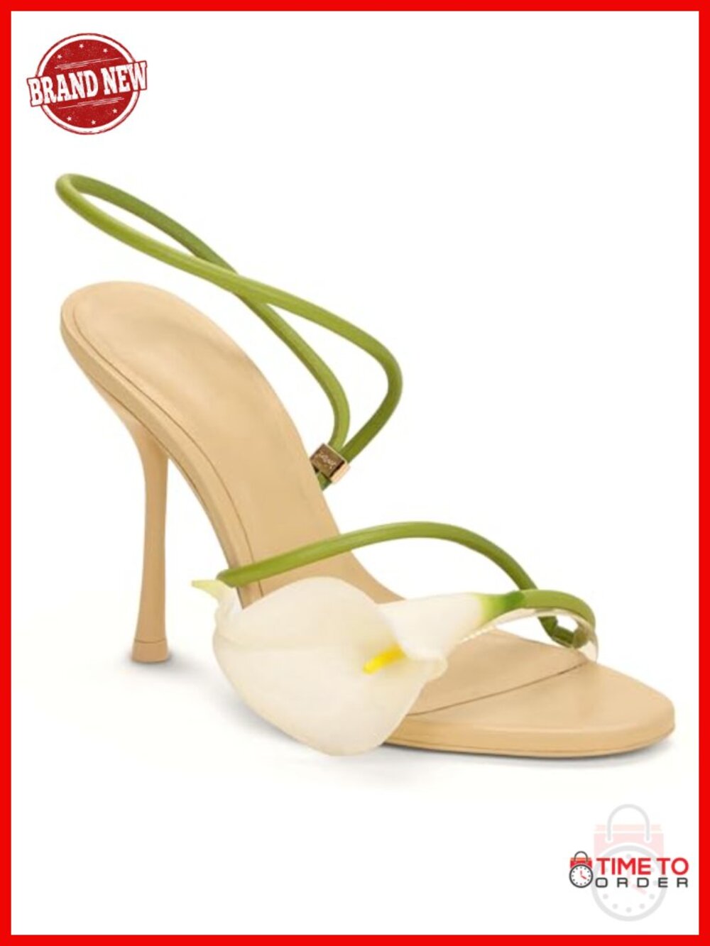 Flower High Heels Women Calla Lily Sexy Floral Strappy Stilettos Heels
